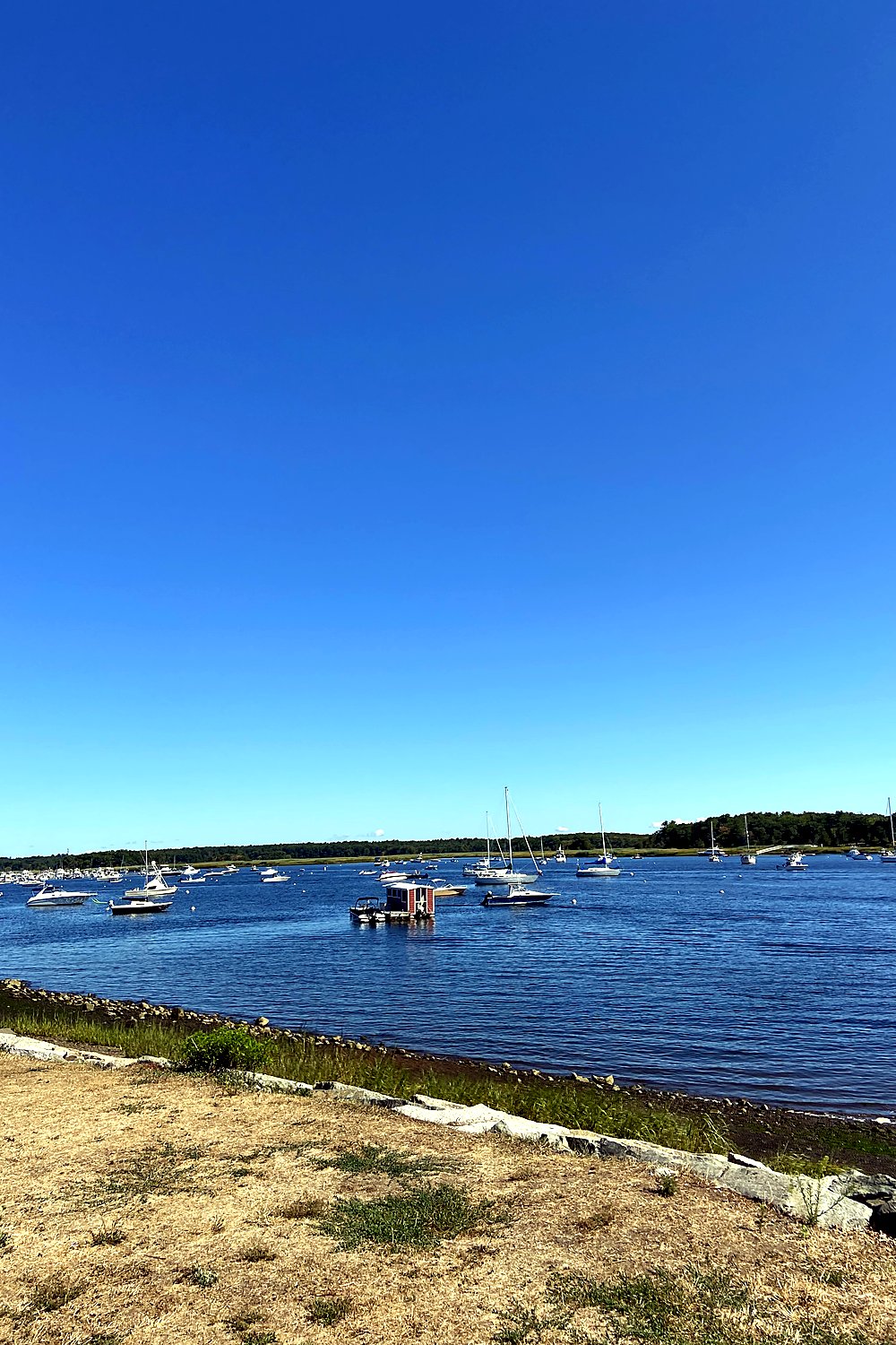Newburyport harbour with sailboats, near The Garrison Inn