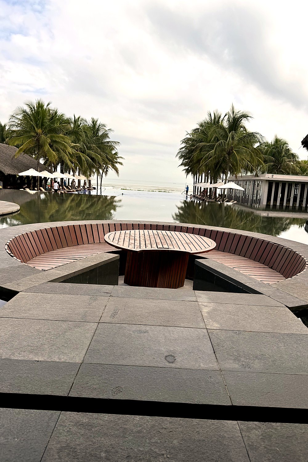 The wellness spa pool and daybed at Naman Retreat, Da Nang, Vietnam